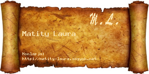Matity Laura névjegykártya